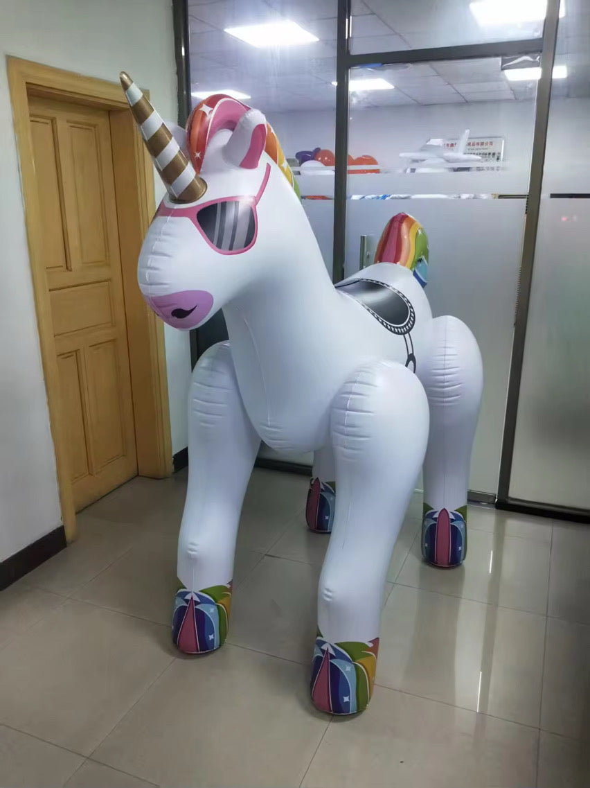 Standing bravostar inflatable unicorn
