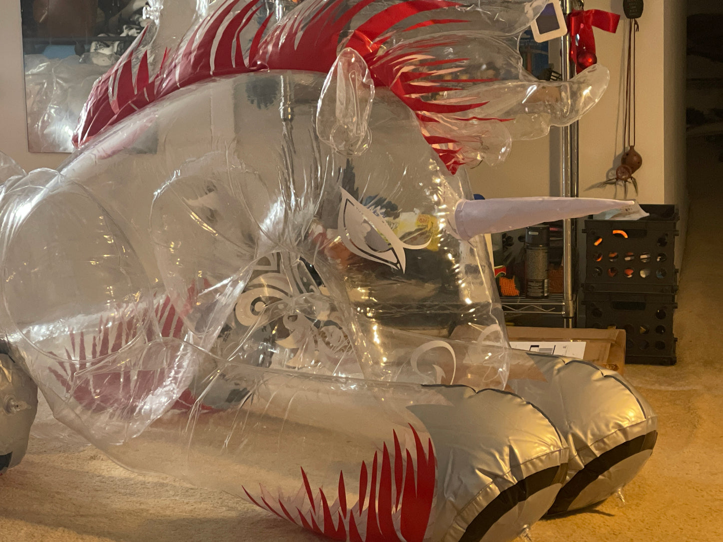 Night fire inflatable futa unicorn