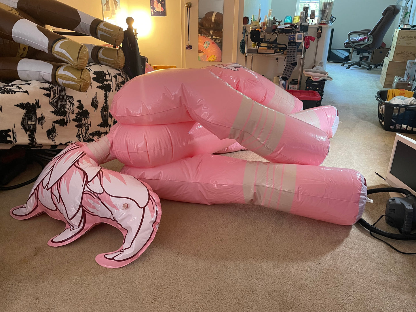 Inflatable unicorn sph blank blue