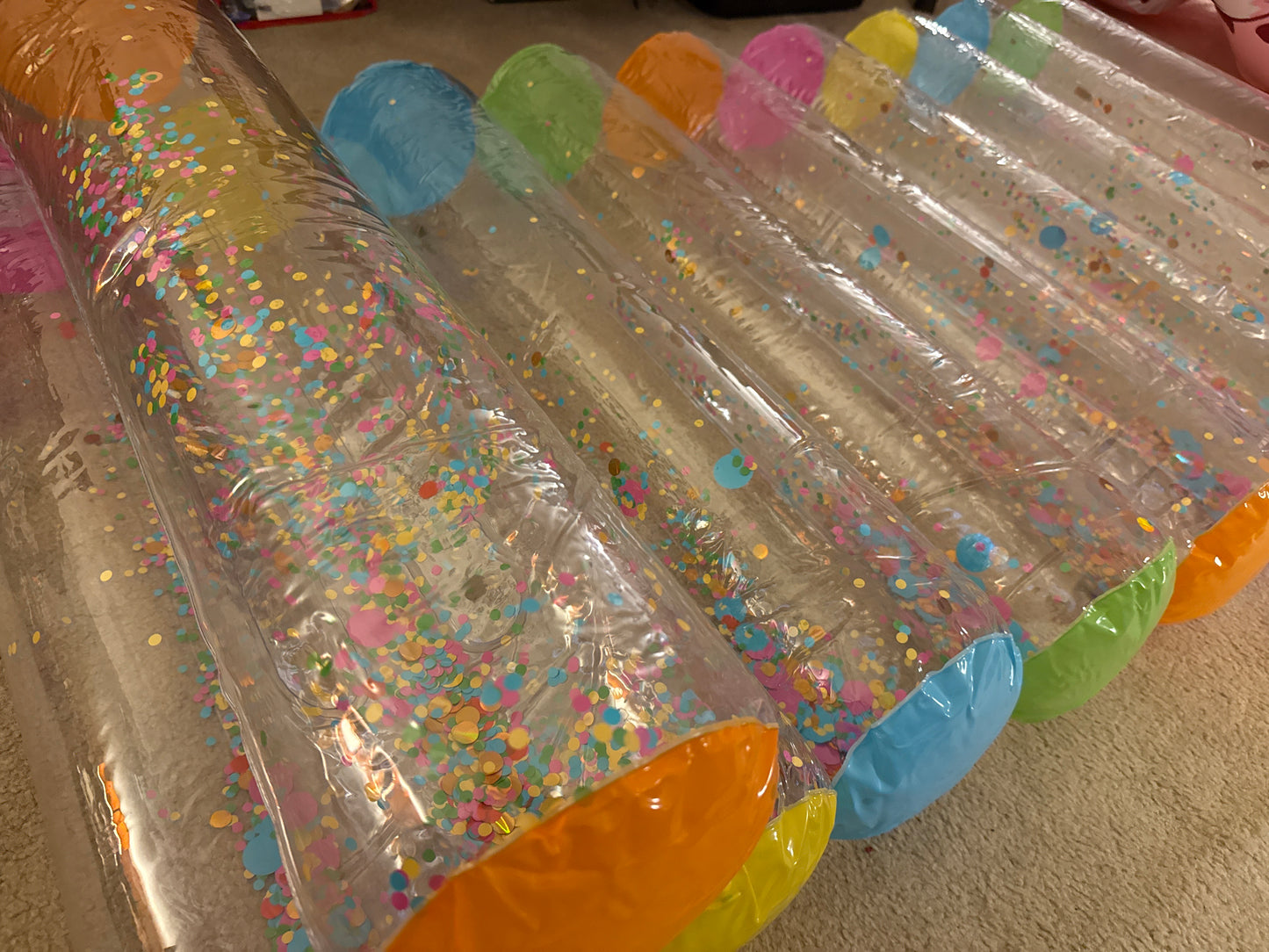 luxe confetti lounger inflatable