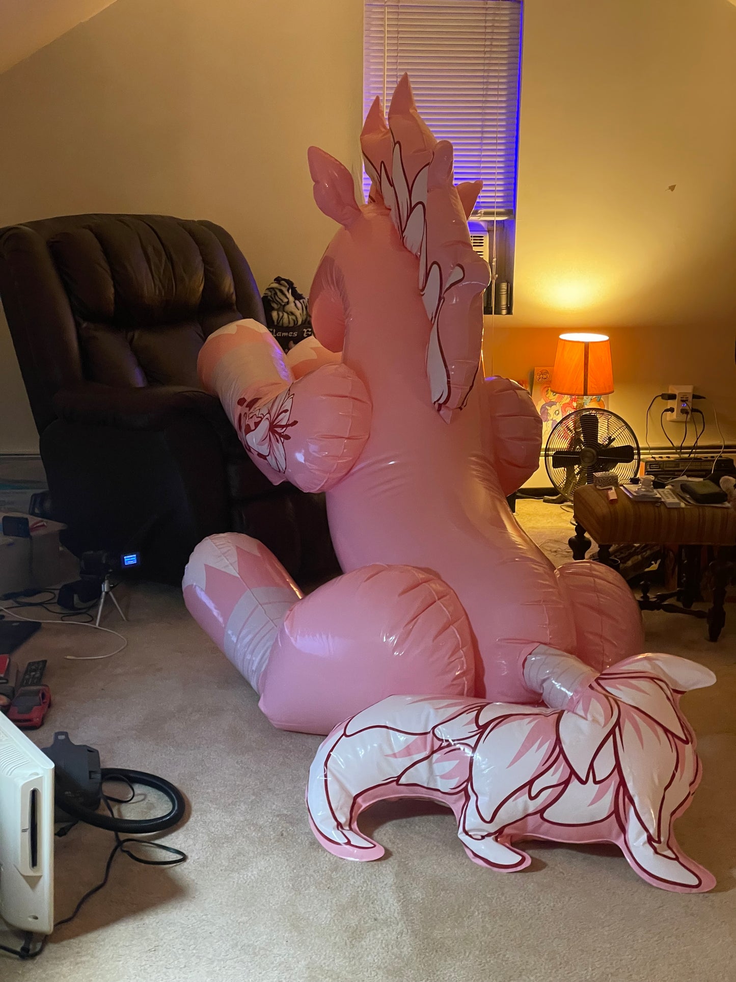 Inflatable unicorn sph blank blue