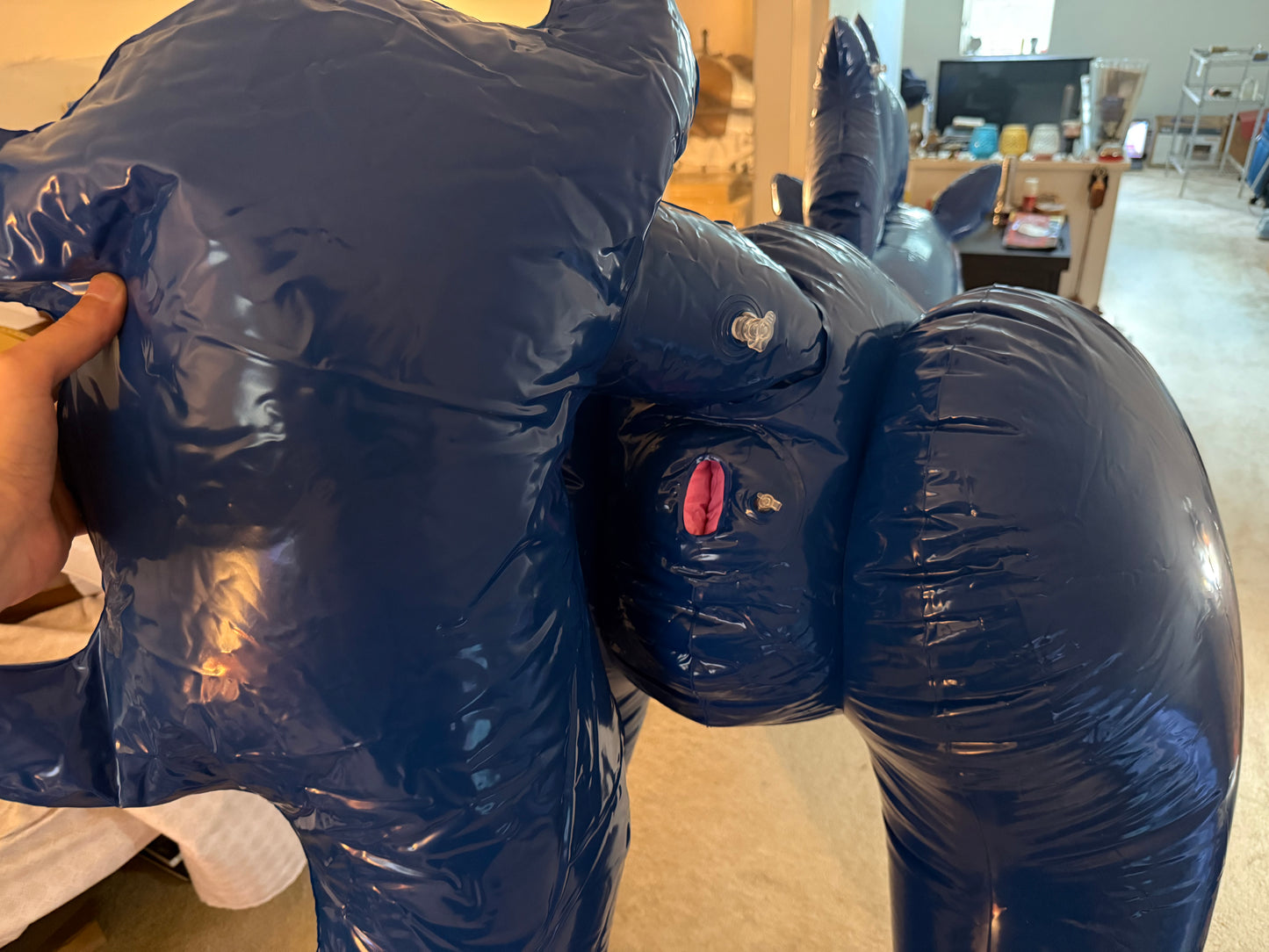 Inflatable unicorn sph blank blue