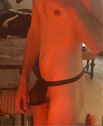 Analog red pvc thong (men’s)