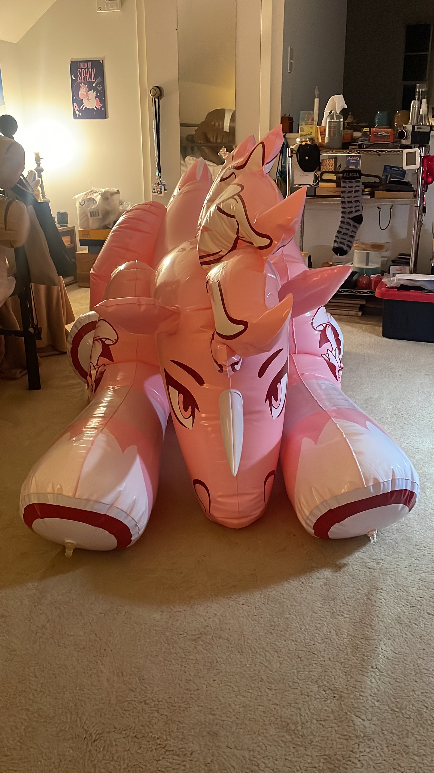 Inflatable unicorn sph blank blue