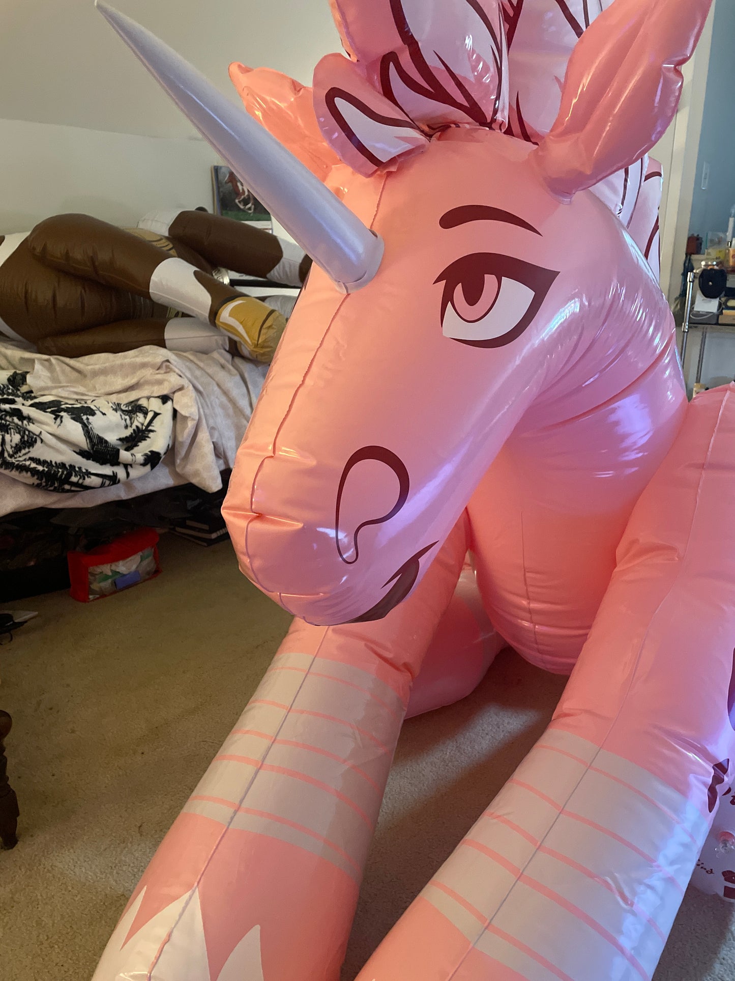 Inflatable unicorn sph blank blue