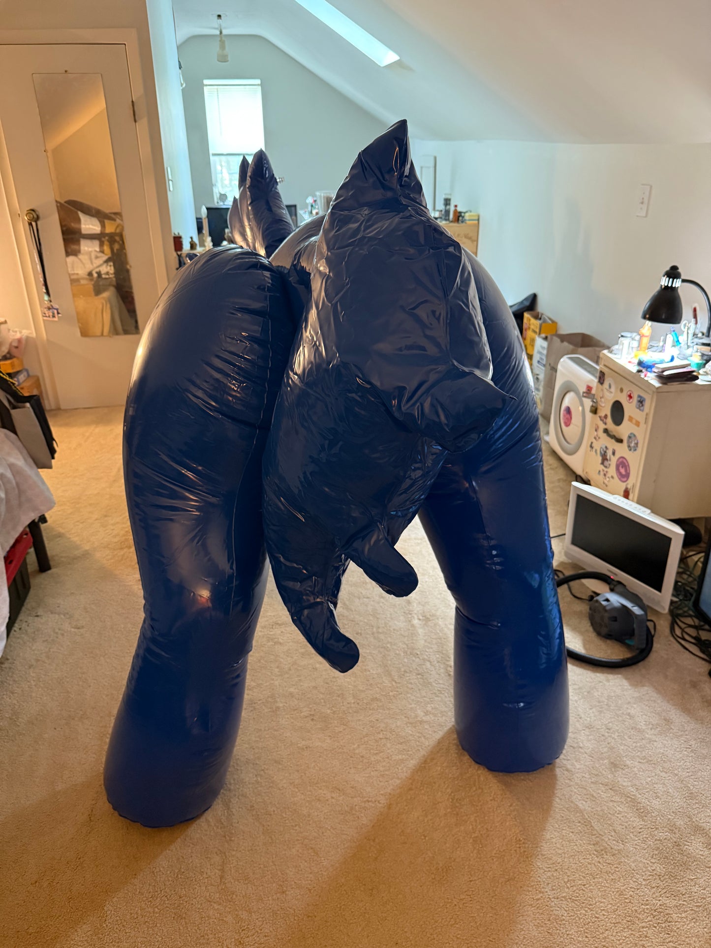 Inflatable unicorn sph blank blue