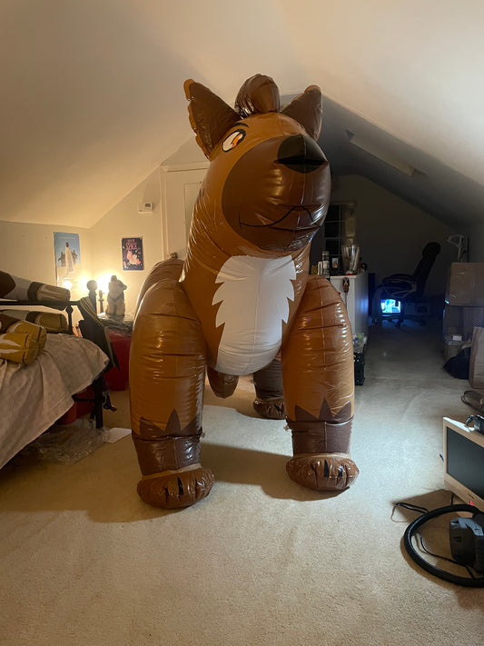 Inflatable world hyena shiny