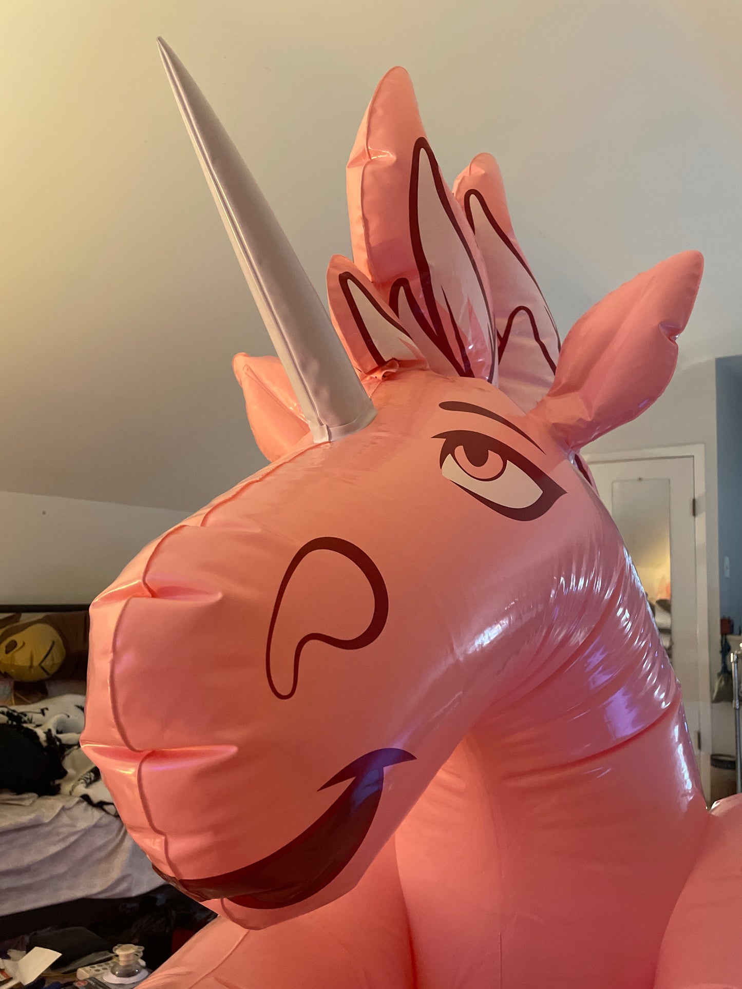 Inflatable unicorn sph blank blue