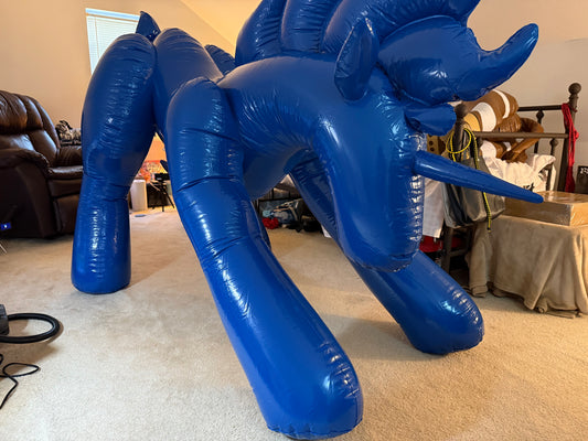 Inflatable unicorn sph blank blue