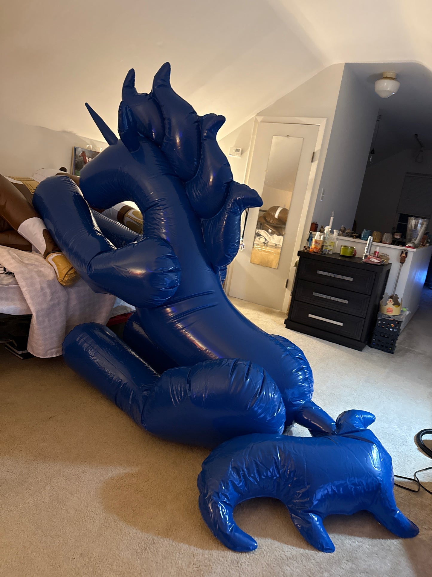 Inflatable unicorn sph blank blue